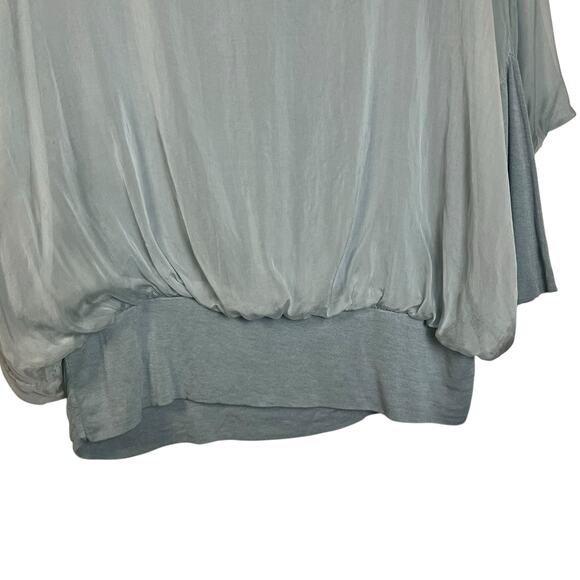 Cobblestone Living Cassandra Top in Azul 100% Italian Silk S (3021) - Picture 6 of 7